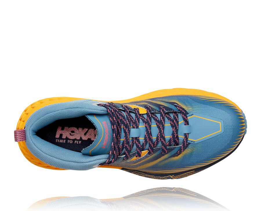 Hoka Australia One One Speedgoat Mid GORE-TEX 2 - Womens Trail Shoes Blue - LDKFS-6301